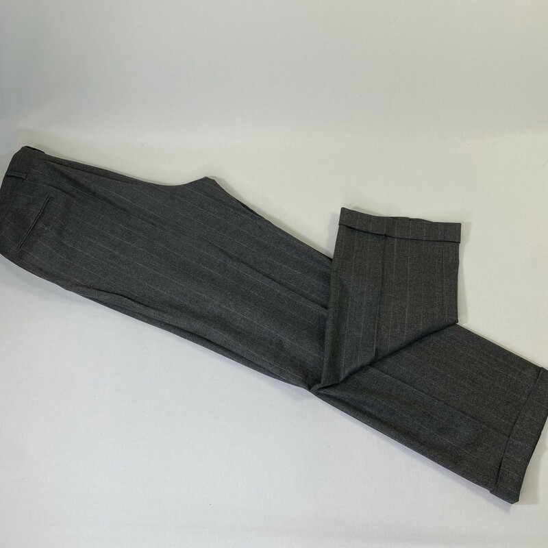 Barneys New York Suit Pan, Gray, Size: Large light gray striped