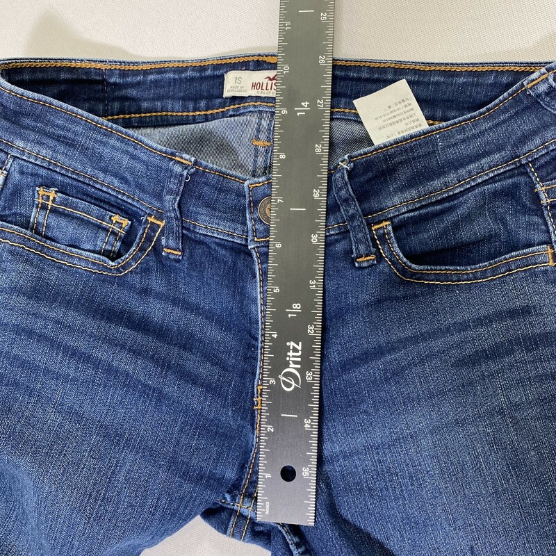 Hollister Dark Wash Skinn, Blue, Size: 1S waist 25 length 29