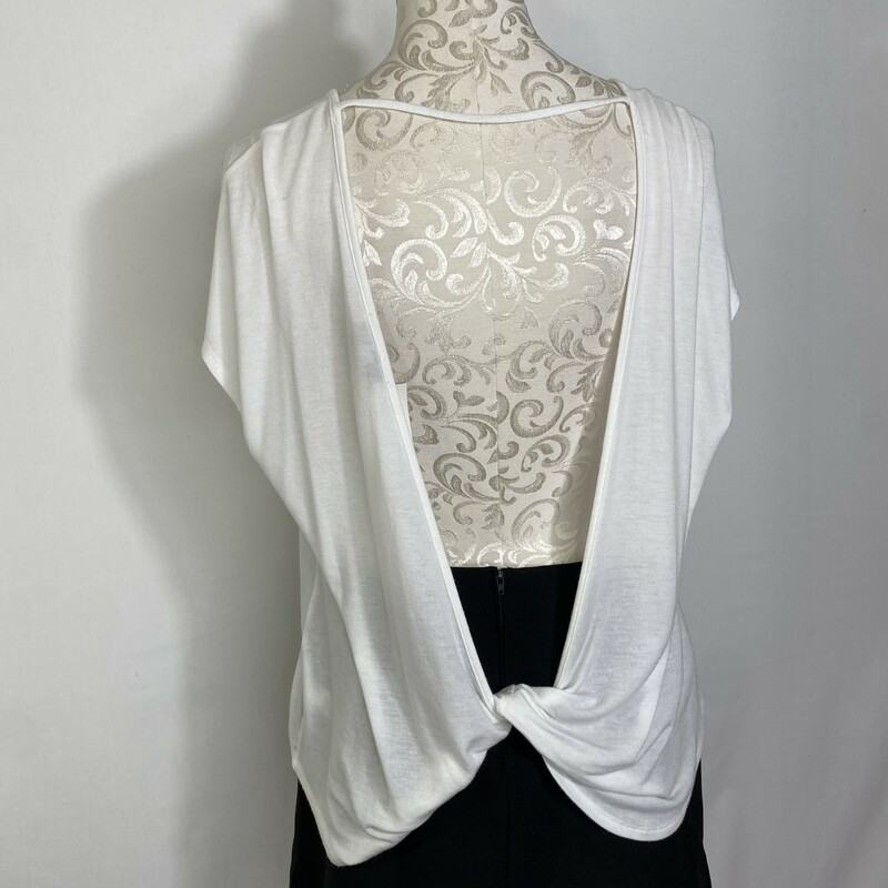 105-150 Express, White, Size: Medium Soft White Twisted Open Back Shirt