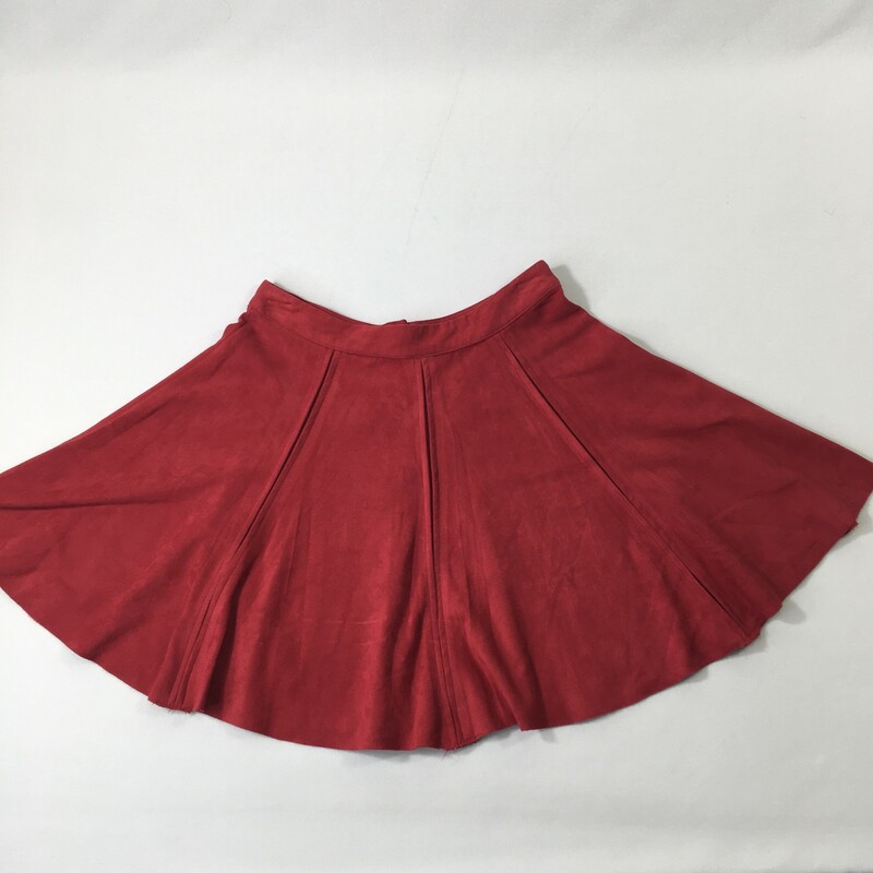 100-737 Design Lab, Red, Size: Small Red velvet skirt w/ front buttons polyesther/spandex