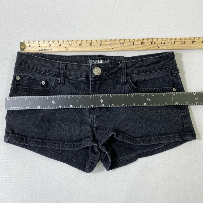113-031a Ymi Jeans, Black, Size: 9 Black Jean Shorts Denim  Good