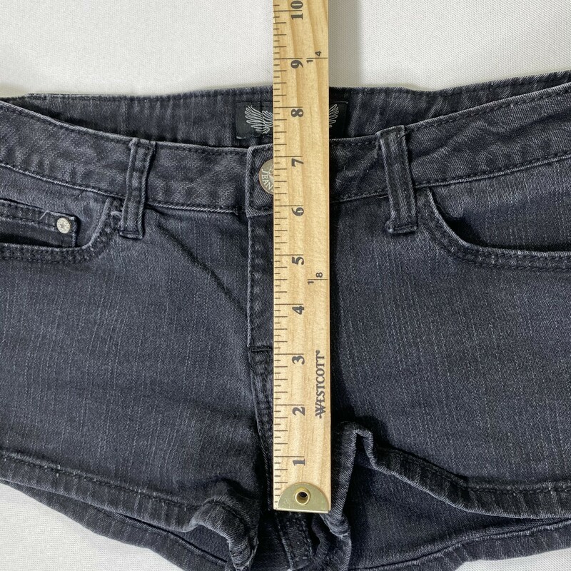 113-031a Ymi Jeans, Black, Size: 9 Black Jean Shorts Denim  Good