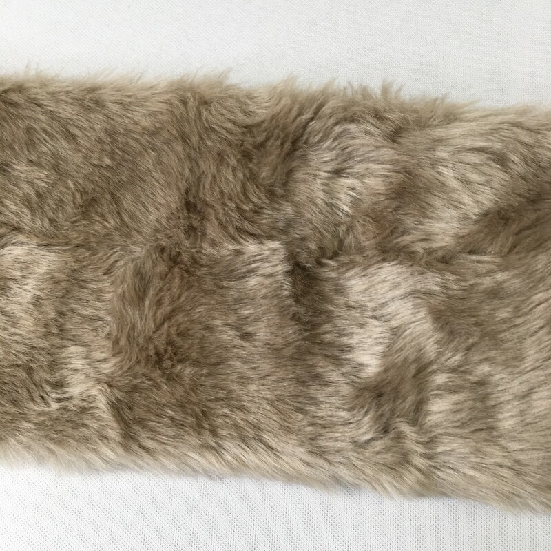 Fur Short Scarf, Grey, Size: Scarves