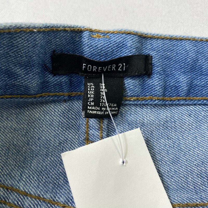 100-189 Forever 21 Ripped, Blue, Size: 30 ripped cuff shorts 100% cotton