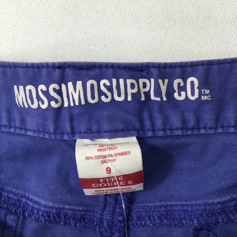 120-241 Mossimio Supply C, Purple, Size: 6 Purple shorts cotton/spandex