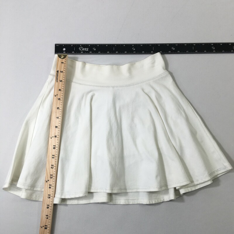 105-133 Justice, White, Size: Kids 14 Plain White Tennis Skirt 93% Cotton 7% Spandex