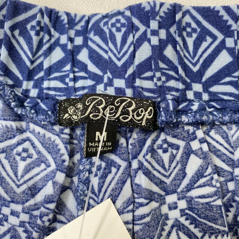102-245 Bebop, Blue, Size: Medium blue shorts with light blue design