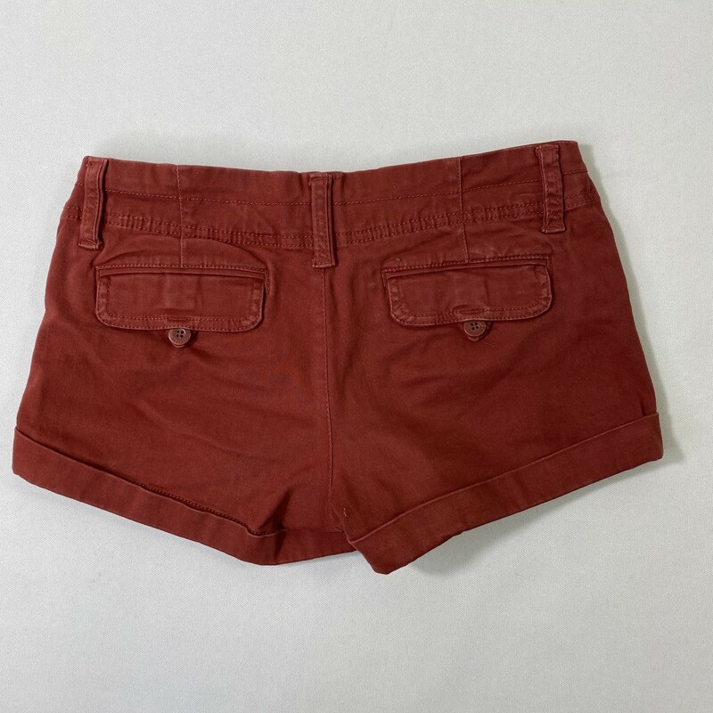 102-367 I Love H81, Orange, Size: 25 burnt orange twill shorty shorts 98% cotton 2% elastane  good