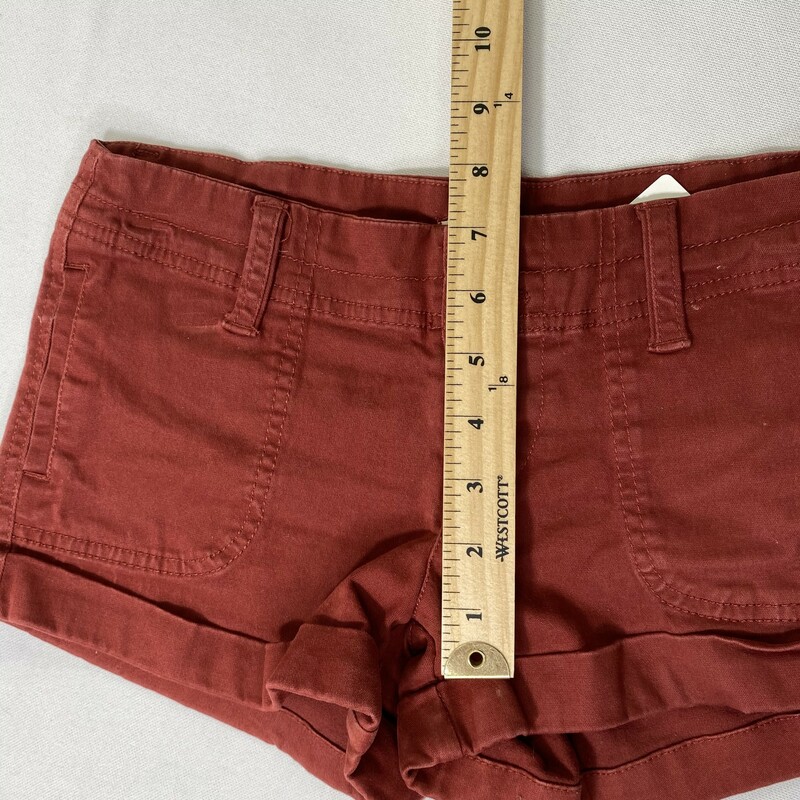 102-367 I Love H81, Orange, Size: 25 burnt orange twill shorty shorts 98% cotton 2% elastane  good