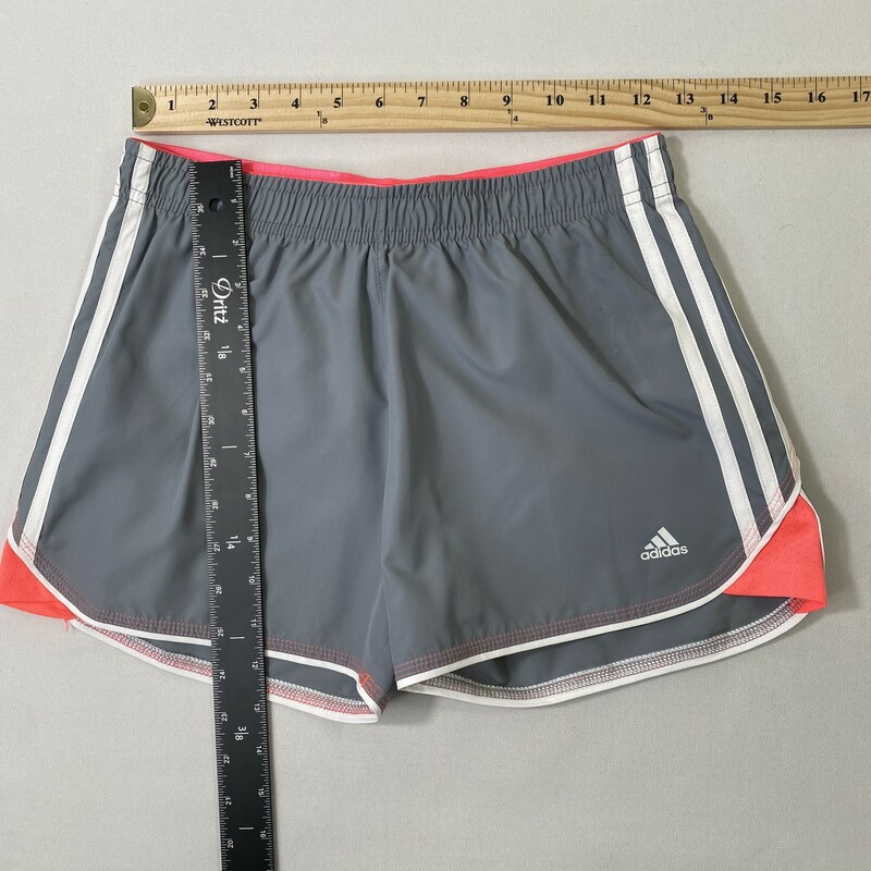 103-186 Adidas, Grey, Size: Medium kids size athletic shorts polyester like new