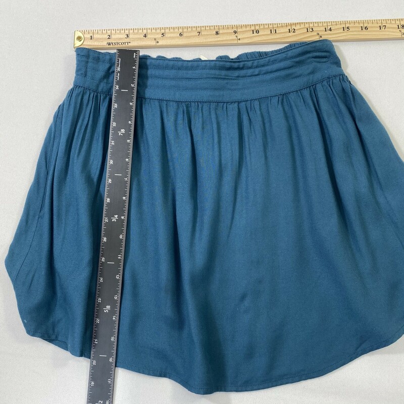 102-213 Kimchi Blue, Green, Size: Medium Blue short skirt 100% Rayon