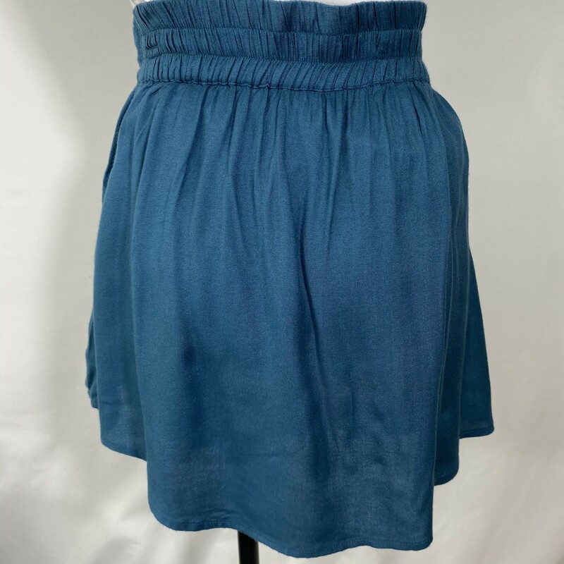 102-213 Kimchi Blue, Green, Size: Medium Blue short skirt 100% Rayon