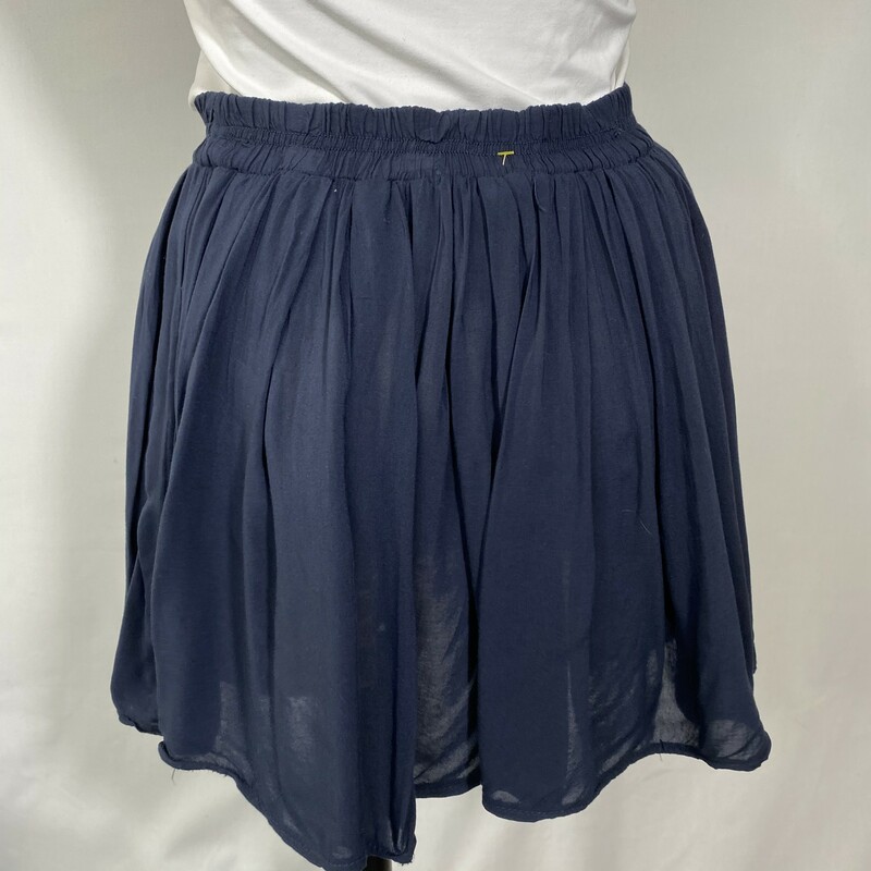 102-237 Brandy, Blue, Size: XS Short blue skirt cotton/viscose