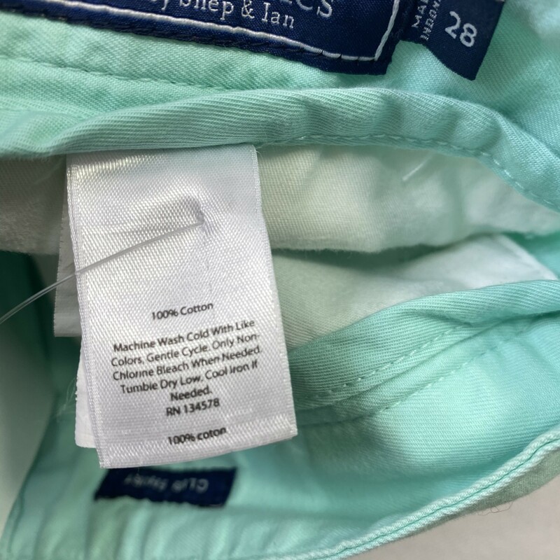 100-769 Vineyard Vines, Teal Blu, Size: 28 teal vineyard vines club shorts 100% cotton  Good