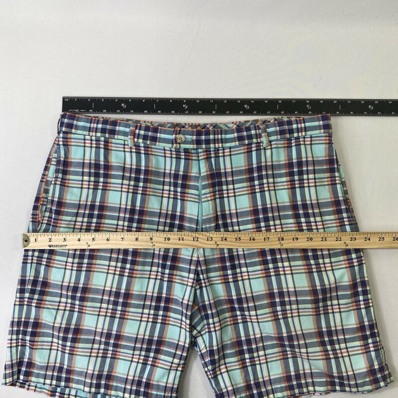 100-784 Peter Millar, Multicol, Size: 40 Multicolor plaid shorts mens 100% cotton  Good