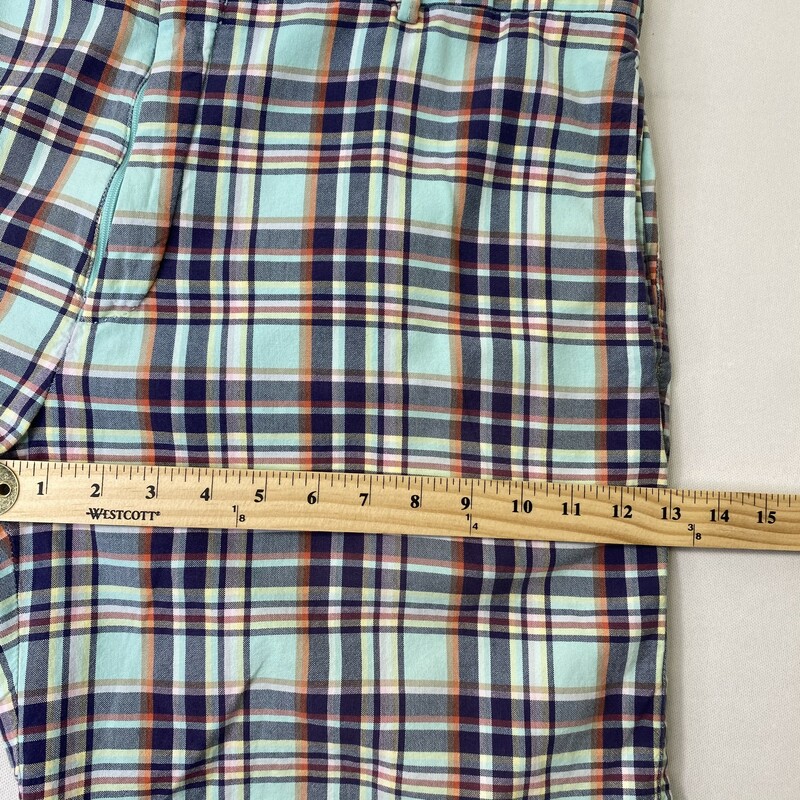 100-784 Peter Millar, Multicol, Size: 40 Multicolor plaid shorts mens 100% cotton  Good