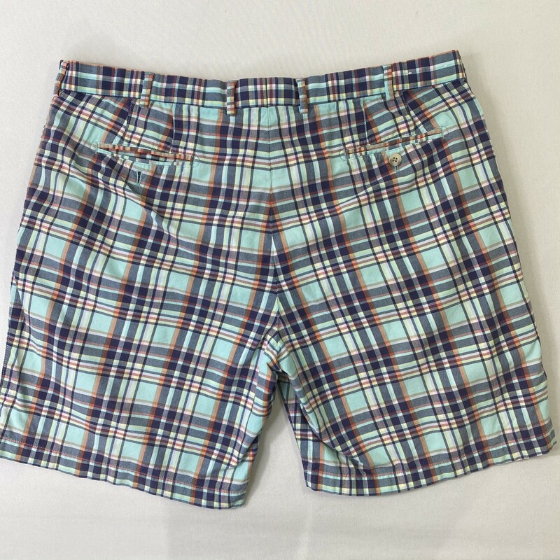 100-784 Peter Millar, Multicol, Size: 40 Multicolor plaid shorts mens 100% cotton  Good