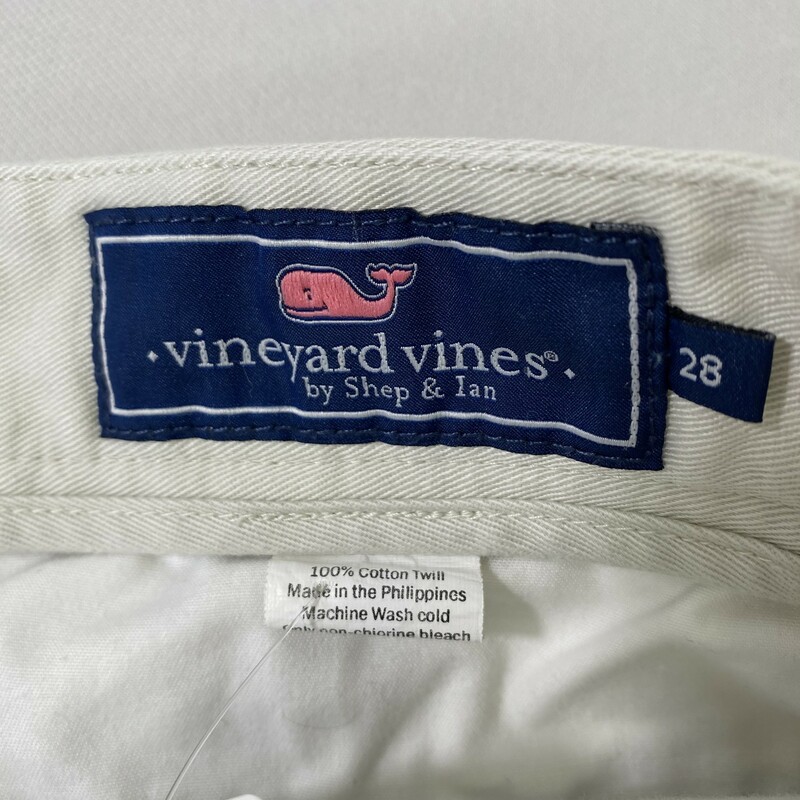100-774 Vineyard Vines, Khaki, Size: 28 khaki vineyard vines breaker shorts with lacrosse sticks 100% cotton twill  Good
