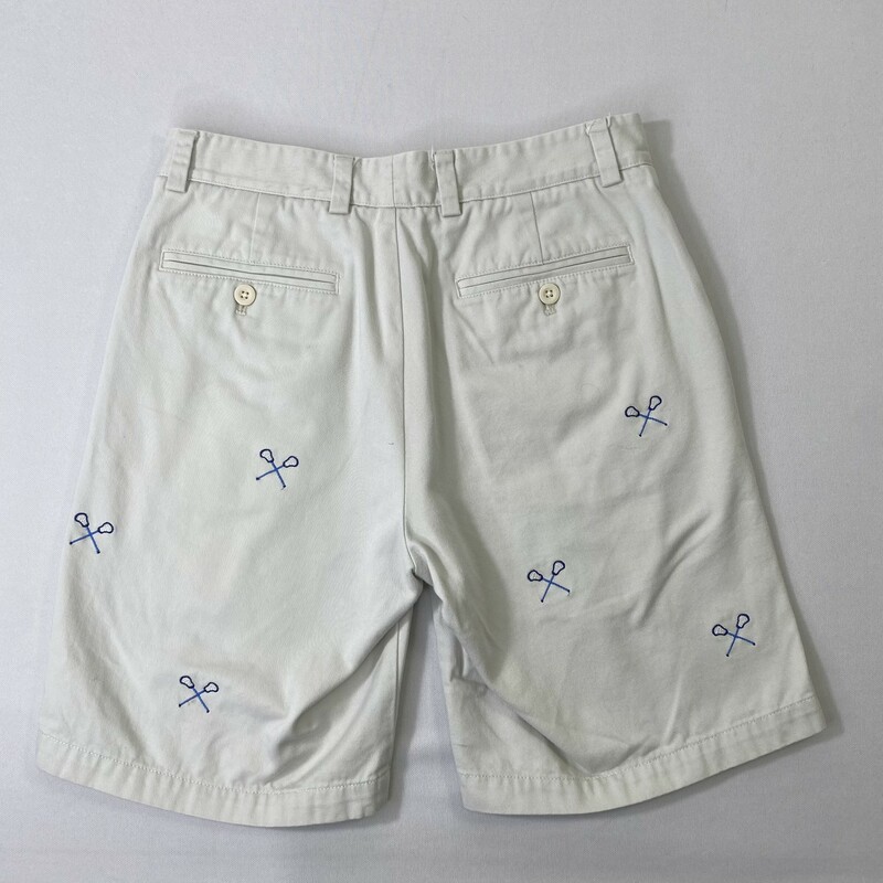 100-774 Vineyard Vines, Khaki, Size: 28 khaki vineyard vines breaker shorts with lacrosse sticks 100% cotton twill  Good