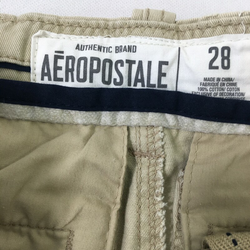 100-777 Aeropostle, Khaki, Size: 28 Mens khaki shorts 100% cotton  Good