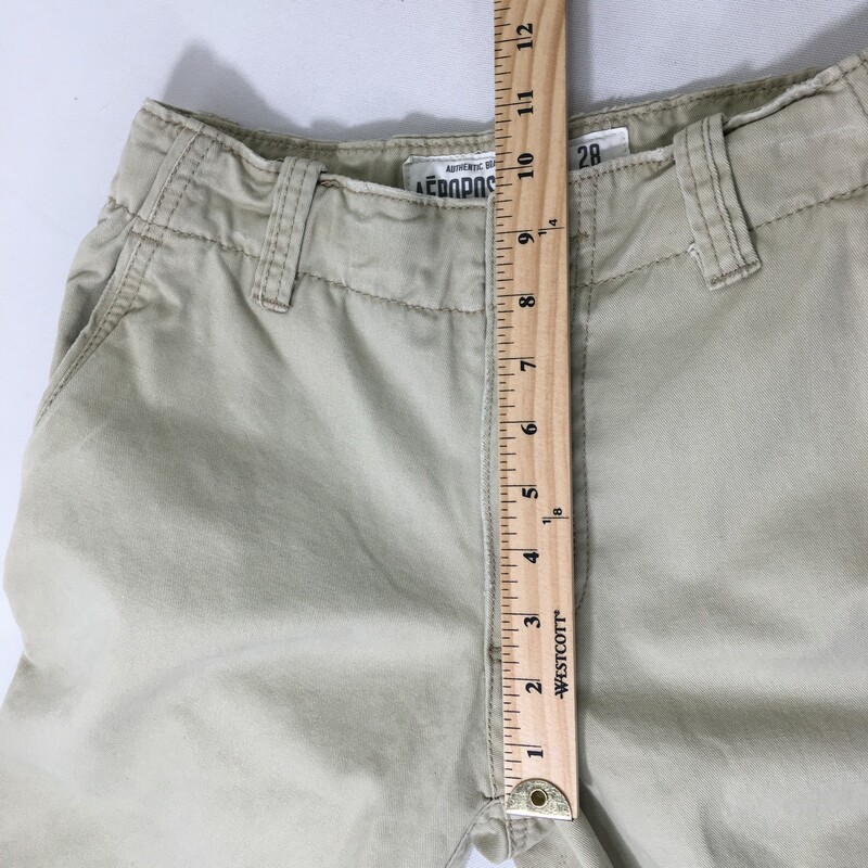 100-777 Aeropostle, Khaki, Size: 28 Mens khaki shorts 100% cotton  Good