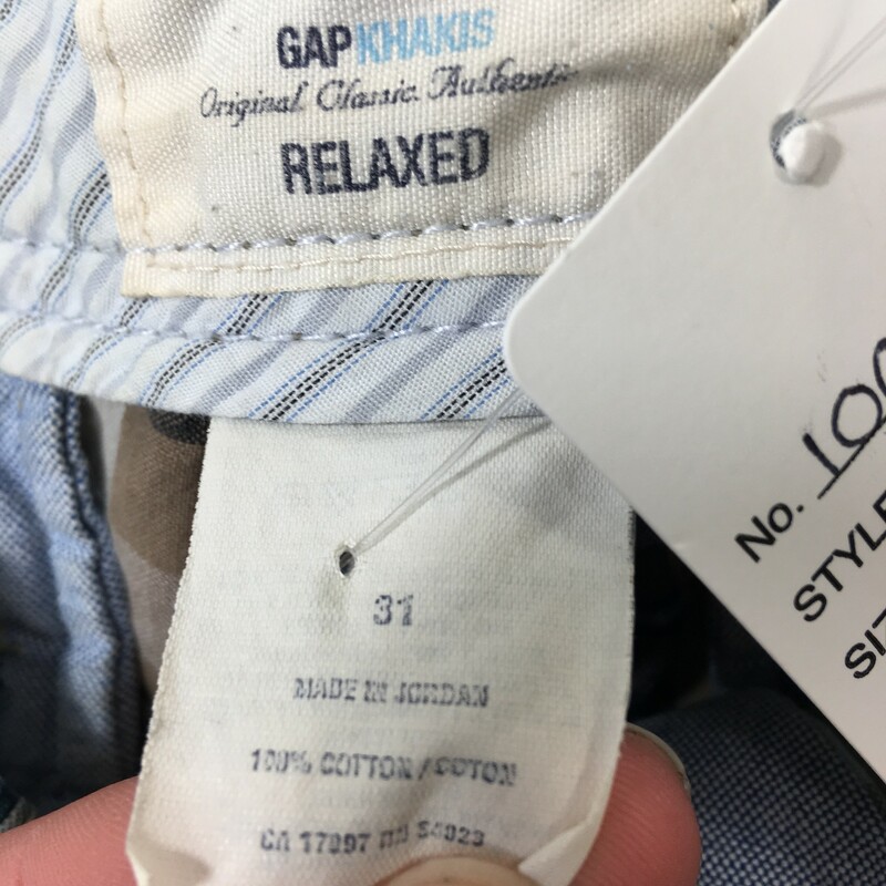 100-788 Gap, Blue And, Size: 31 plaid mens shorts 100% cotton  Good