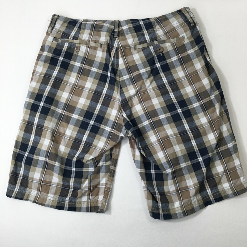 100-788 Gap, Blue And, Size: 31 plaid mens shorts 100% cotton  Good