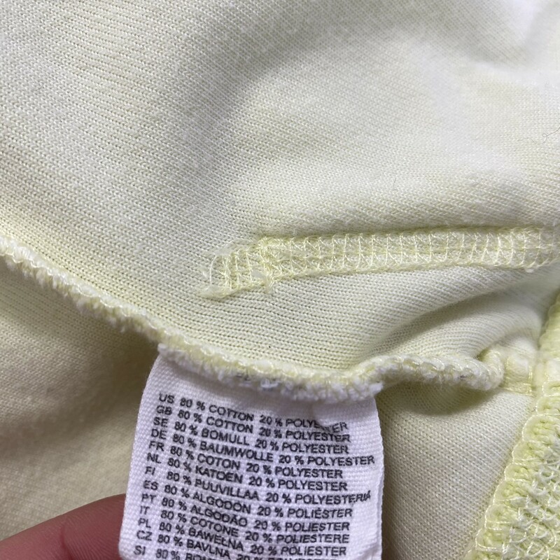 102-167 Divided By H&m, Lemon Ye, Size: 4 Yellow zip up sweater w/hood cotton/polyester