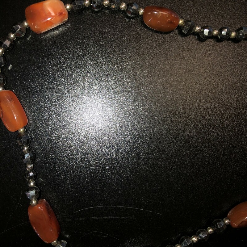 Malachite and jasper beaded necklace