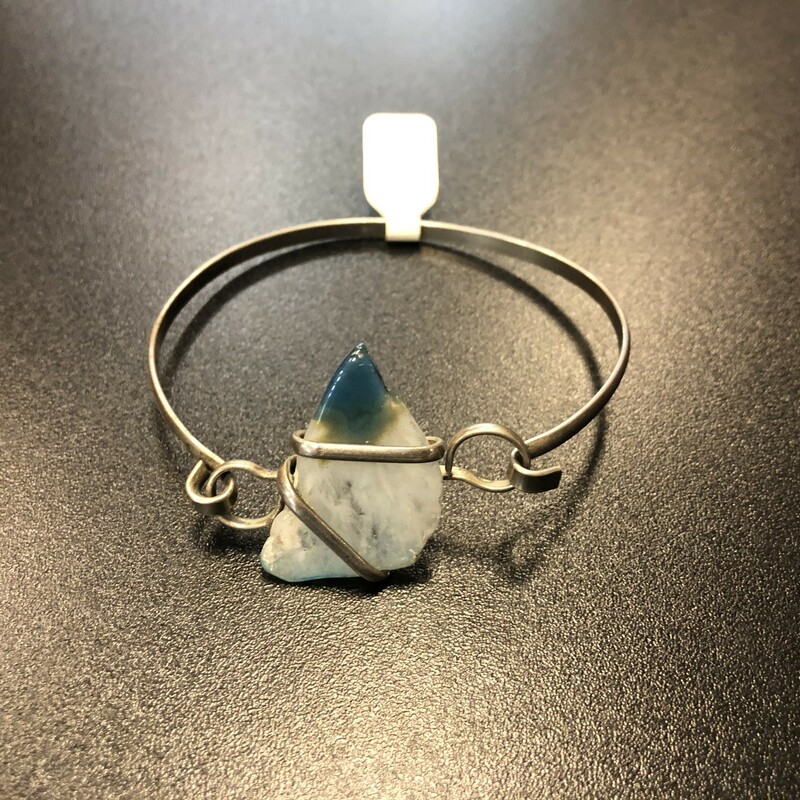 Handmade blue calcite bracelet
