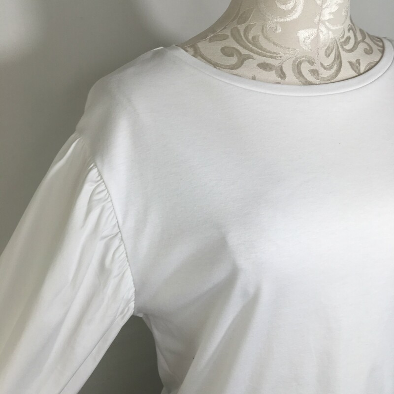 105-240 Express, White, Size: Small white long sleeved shirt w/ ruffled wrists 100% cotton