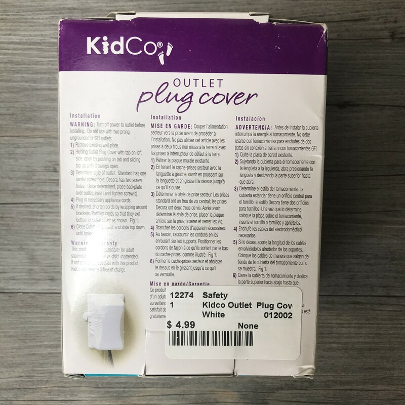 Kidco Outlet  Plug Cover, White