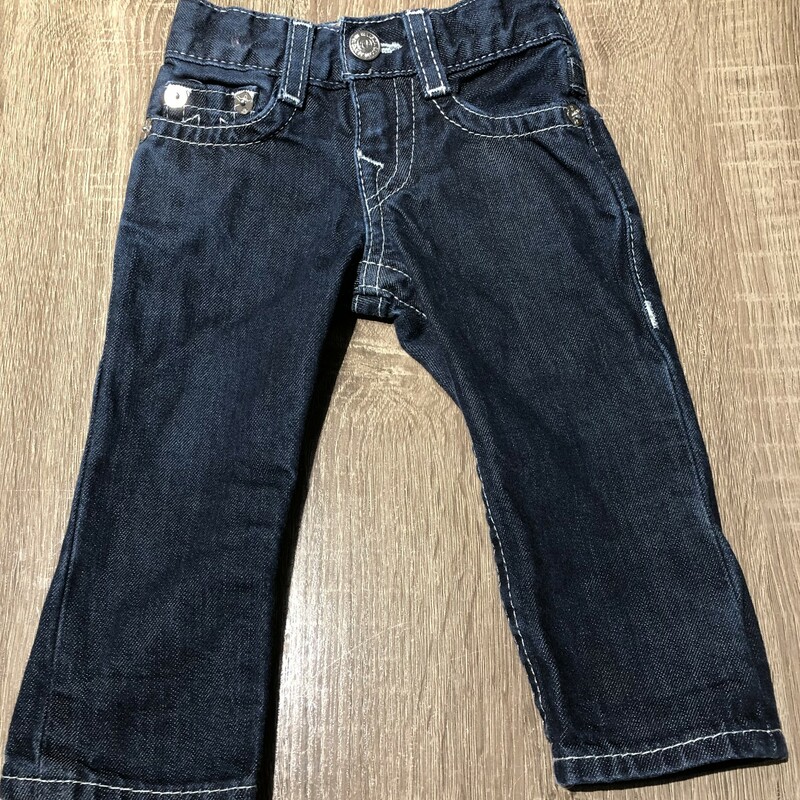 True Religion Jeans, Blue, Size: 6-12M<br />
ADJUSTABLE WAIST