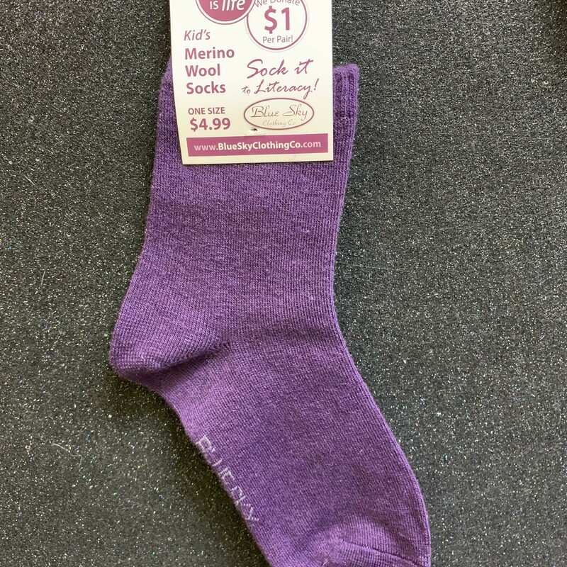 Socks Ages 3-8 Purple