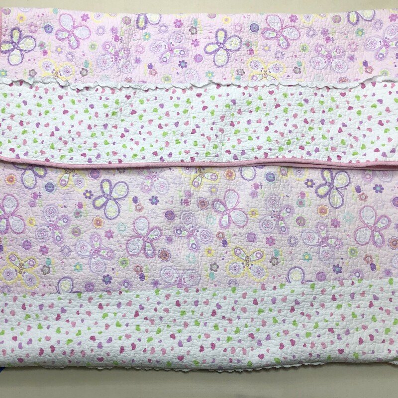 Pottery Barn Kids Quilt & Sham, Pink,<br />
<br />
Size: 86*86 Inch<br />
Double/Queen<br />
Standard Sham