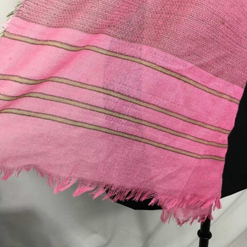 Multicolored Striped Scar, Pink, Size: Scarves