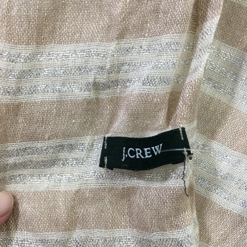 J. Crew Sparkly Striped S, Pink, Size: Scarves