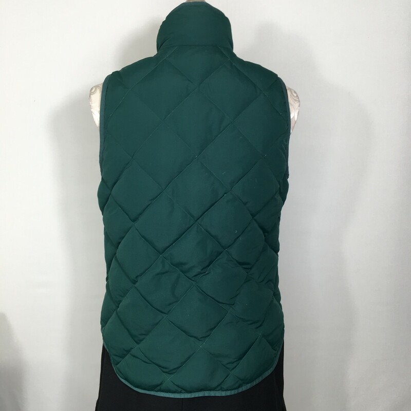 J. Crew Quilted Vest, Green, Size: Small 100% polyester
