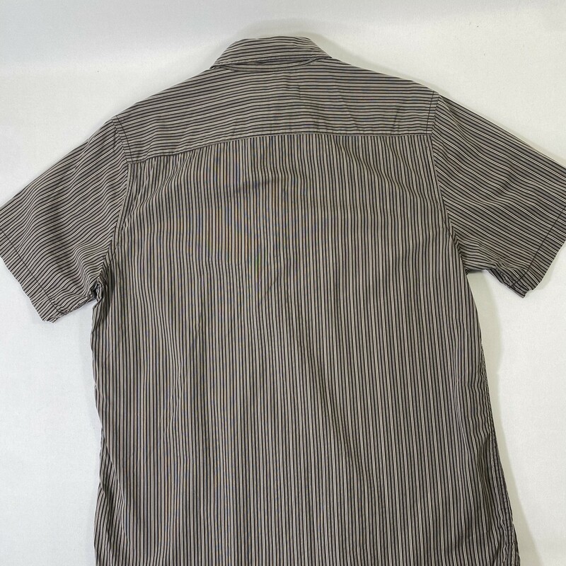 111-020 Old Navy, Green St, Size: Large Green Striped Button-Up 100% cotton