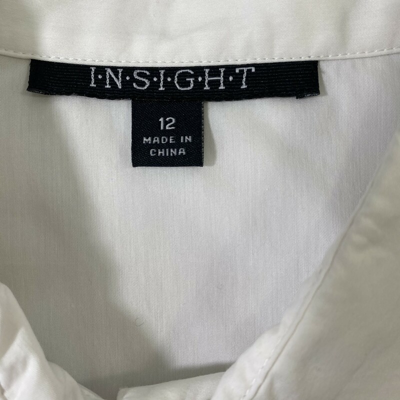 100-667 Insight, White, Size: 12 Mens white button down short sleeve shirt no tag