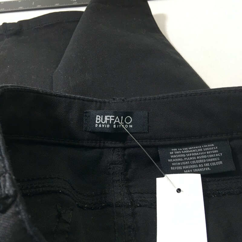 Buffalo David Bitton, Black, Size: 4 mid-rise stretch skinny black jeans