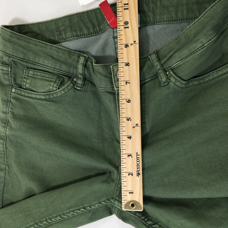 H&M Skinny Army Green Pan, Green, Size: 10