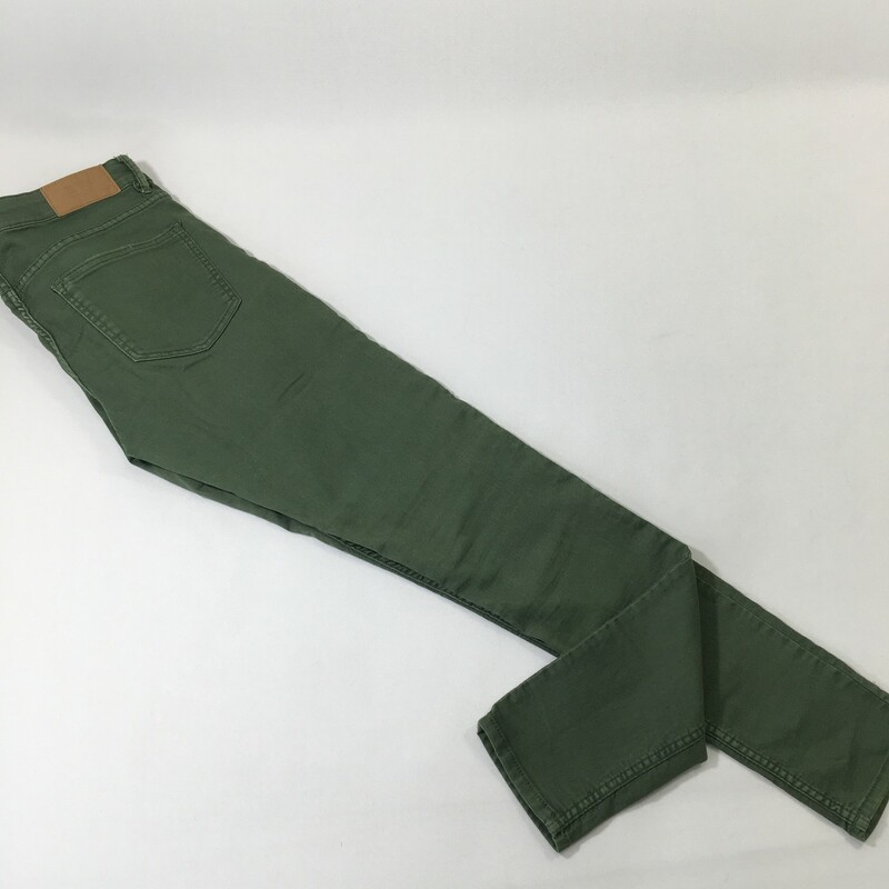 H&M Skinny Army Green Pan, Green, Size: 10