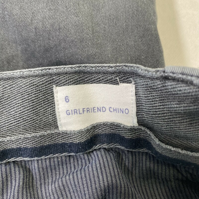 Gap Girlfriend Chino Pant, Grey, Size: 6 faded grey khaki pants