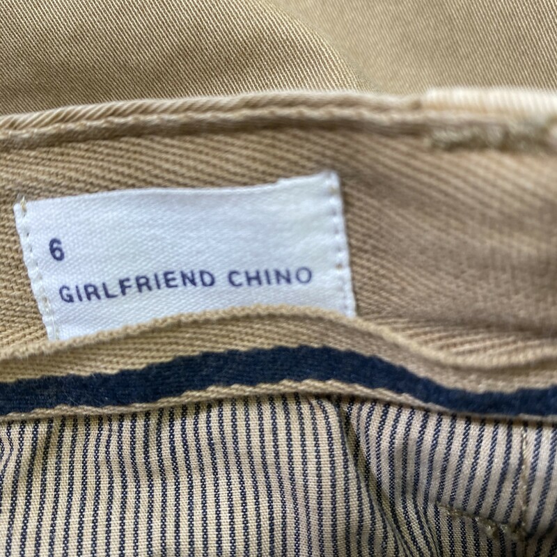 Gap Girlfriend Chino, Tan, Size: 6 khaki pants 97% cotton 3% spandex