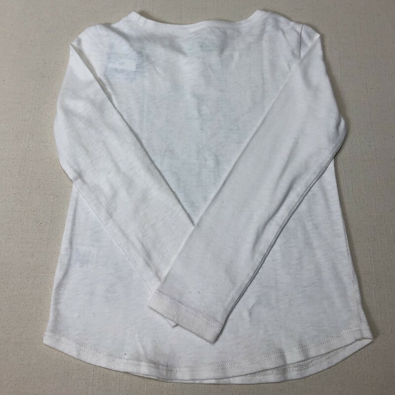 Crewcuts T Shirt LS, Cream, Size: 4-5Y