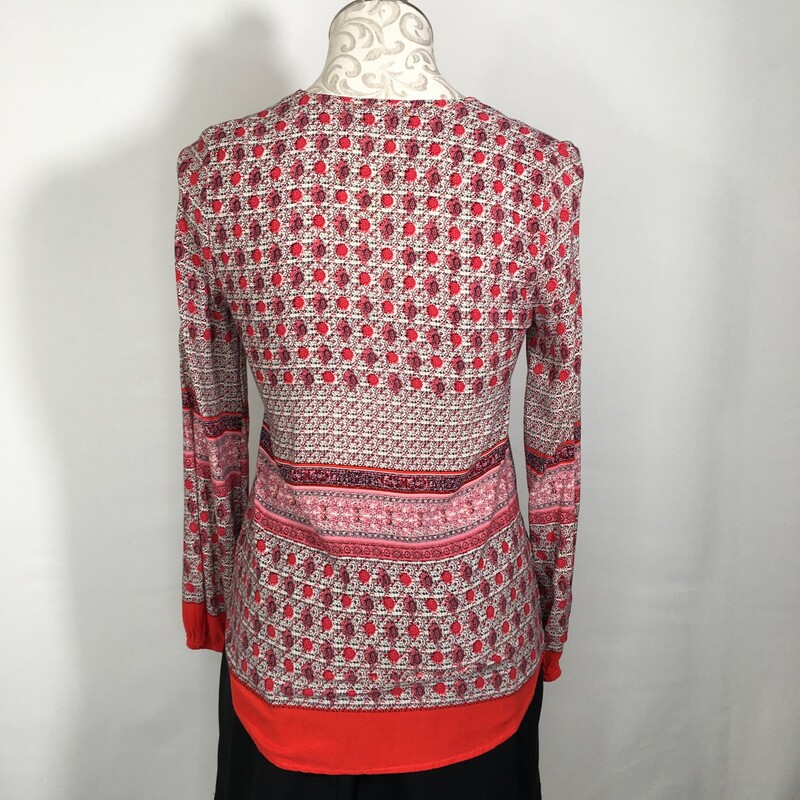 110-135 Miss Fashion, Red, Size: 8 Red multicolored zipper blouse  no tag