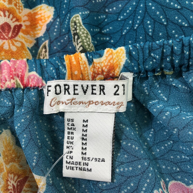 Forever 21 Sheer Off The, Blue, Size: Medium