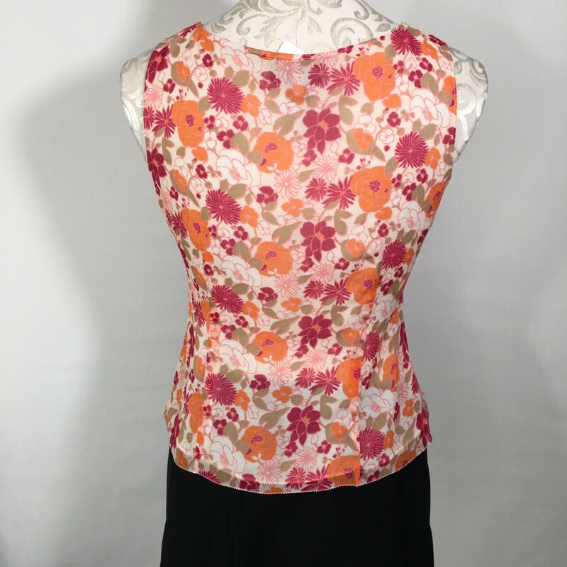 102-071 Ann Taylor, Multicol, Size: 4p Floral Tank Top Polyester