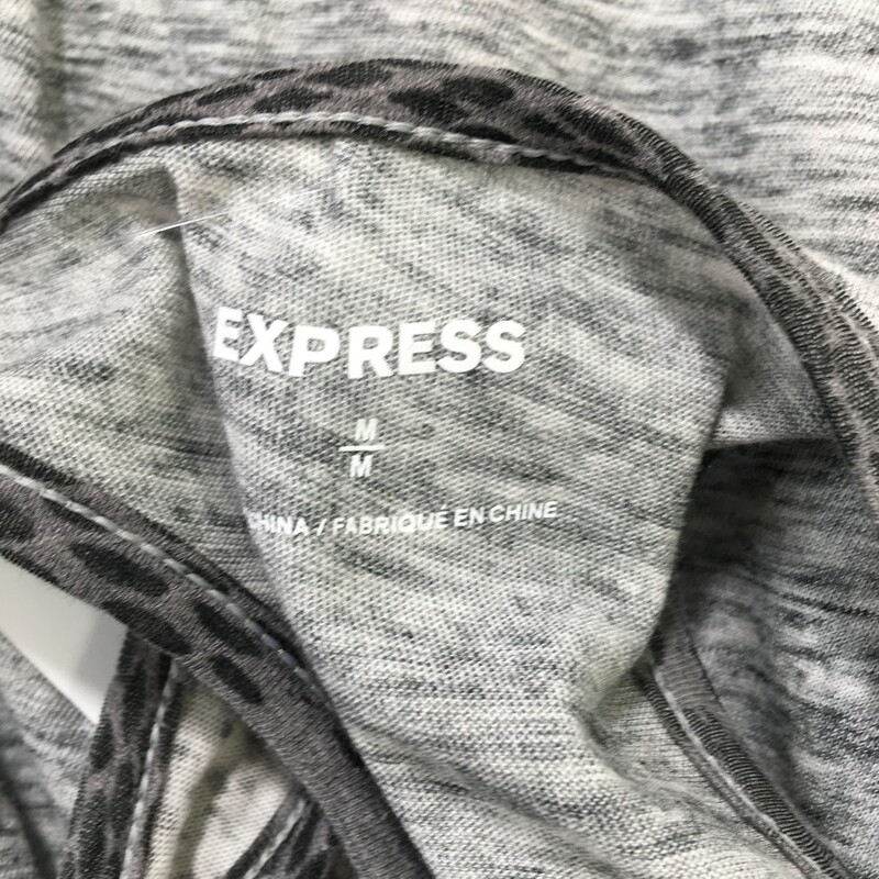 Express Sequin Striped Ta, Gray, Size: Medium